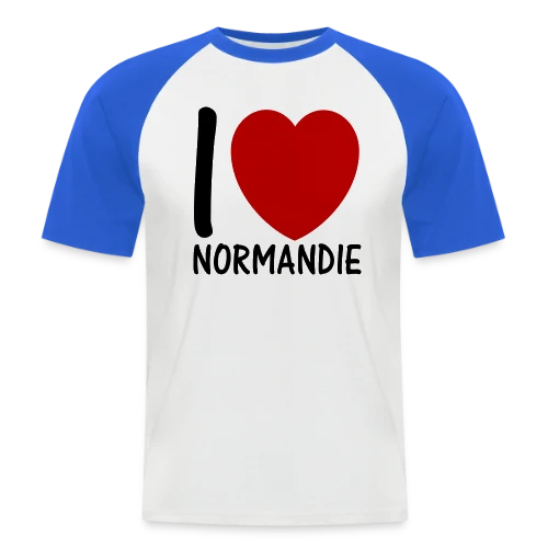 J'aime la Normandie - T-shirt baseball manches courtes Homme