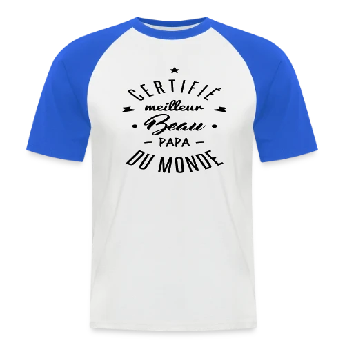 T-shirt Meilleur Beau-Papa du Monde - T-shirt baseball manches courtes Homme