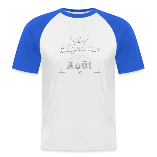 Les Légendes Naissent en Août - T-shirt baseball manches courtes Homme