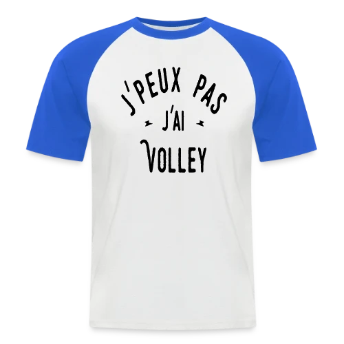 T-shirt J'peux pas j'ai Volley - Humour Sportif - T-shirt baseball manches courtes Homme