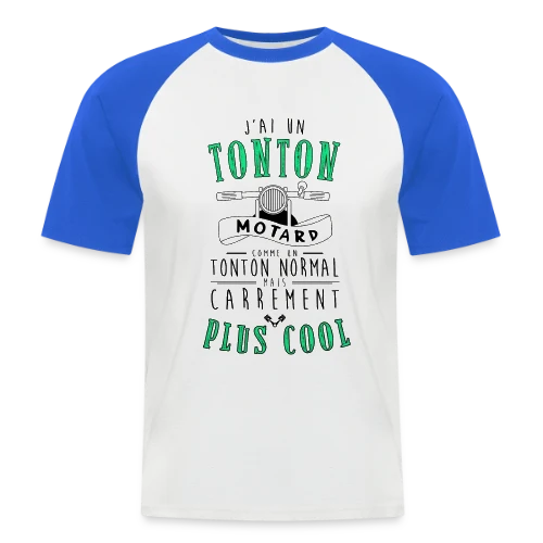 Mon Tonton Motard, le plus cool ! - T-shirt baseball manches courtes Homme