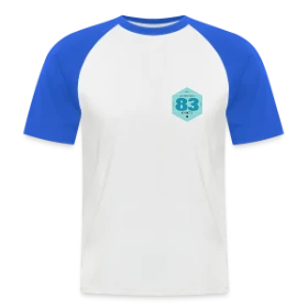 Maquette de T-shirt baseball manches courtes Homme « T-shirt As du Volant 1983 - Légende de la Route » à imprimer et personnaliser