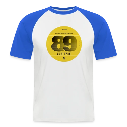 Voiture Vintage France 1989 - Esprit Rétro - T-shirt baseball manches courtes Homme