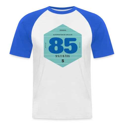 Vignette Rétro Automobile France 1985 - T-shirt baseball manches courtes Homme