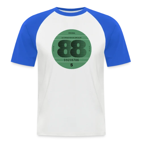 T-shirt "France 1988" | Automobile Rétro Vintage - T-shirt baseball manches courtes Homme