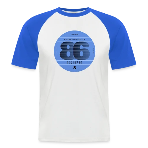 1986: Icône Rétro Automobile Française - T-shirt baseball manches courtes Homme