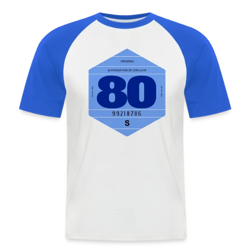 T-shirt Vignette Automobile Rétro France Années 80 - T-shirt baseball manches courtes Homme