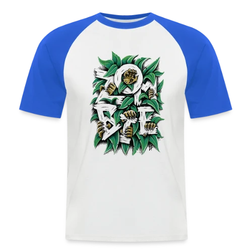 ZOMBIE : Les Griffes Végétales - T-shirt baseball manches courtes Homme
