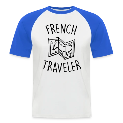 Voyageur Français Carte - T-shirt baseball manches courtes Homme