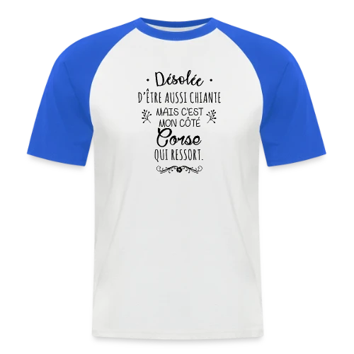 Mon Caractère Corse - T-shirt baseball manches courtes Homme