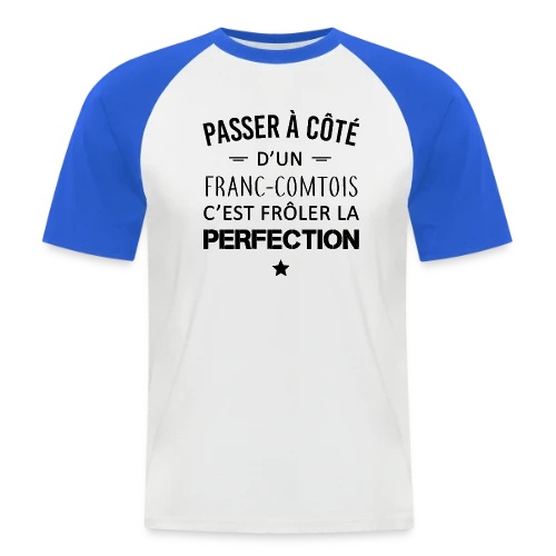 Franc-Comtois : Touchez la Perfection du Doigt - T-shirt baseball manches courtes Homme