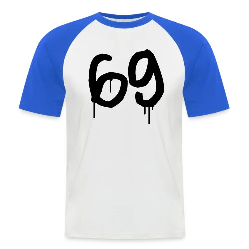 Numéro 69 Graffiti - T-shirt baseball manches courtes Homme