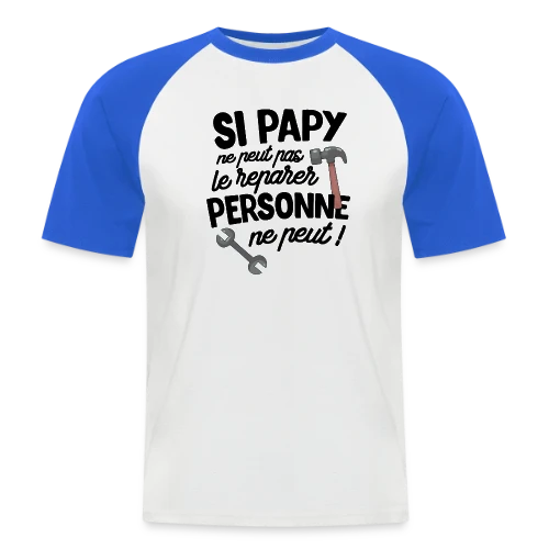Super Papy Bricoleur - T-shirt baseball manches courtes Homme
