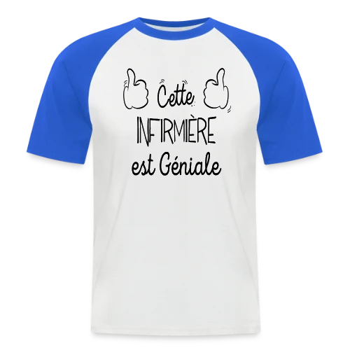 Infirmière en Or : Le T-shirt des Héroïnes du Quotidien - T-shirt baseball manches courtes Homme
