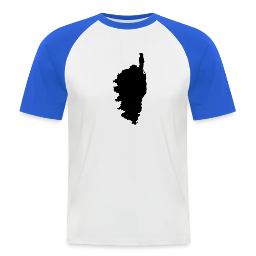 Silhouette Carte Corse - T-shirt baseball manches courtes Homme