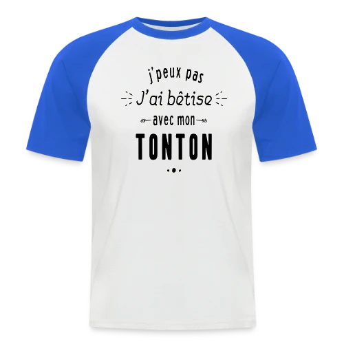 Complice de Bêtises avec Tonton - T-shirt baseball manches courtes Homme