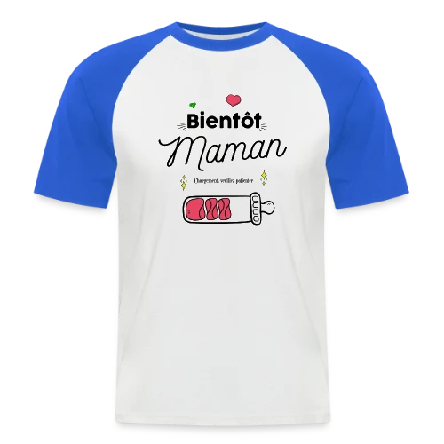 T-shirt Future Maman : Mon Cœur Bat Pour Deux - T-shirt baseball manches courtes Homme