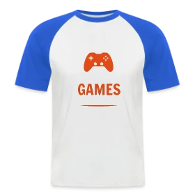 Maquette de T-shirt baseball manches courtes Homme « Manette Gaming » à imprimer et personnaliser