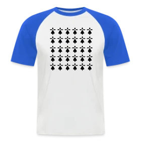 Maquette de T-shirt baseball manches courtes Homme « Motif Hermines Bretonnes » à imprimer et personnaliser