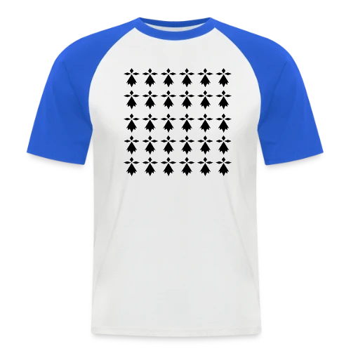 Motif Hermines Bretonnes - T-shirt baseball manches courtes Homme