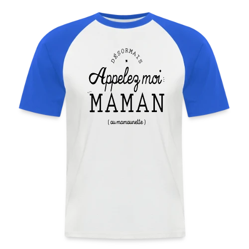 Bientôt Maman : Mon Nouveau Titre - T-shirt baseball manches courtes Homme