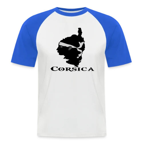 Carte Corse Tête de Maure - T-shirt baseball manches courtes Homme