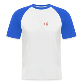 Maquette de T-shirt baseball manches courtes Homme « Avion Rétro Passion » à imprimer et personnaliser