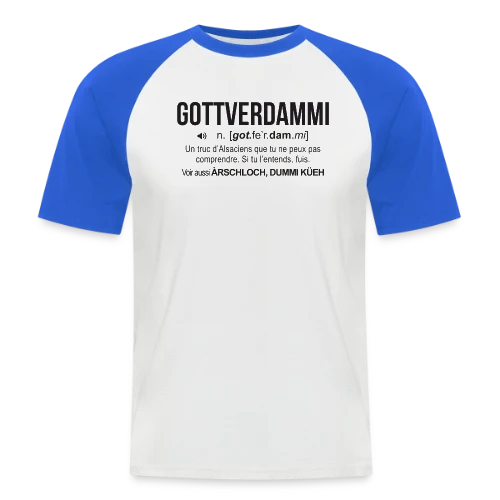 Gottverdammi Définition Alsace - T-shirt baseball manches courtes Homme