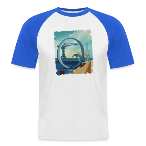 T-Shirt Ville de Nantes - Design Urbain - T-shirt baseball manches courtes Homme