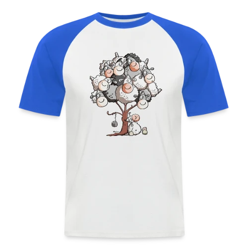 Petit Mouton Laineux Câlin - T-shirt baseball manches courtes Homme