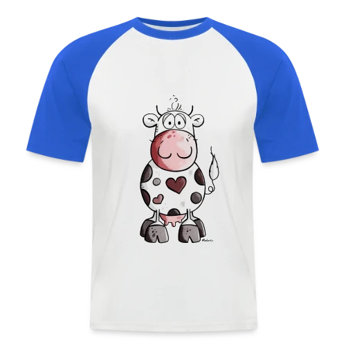 Mooo la Vache Rigolote - T-shirt baseball manches courtes Homme