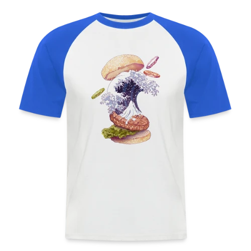 La Vague Gourmande de Kanagawa - T-shirt baseball manches courtes Homme
