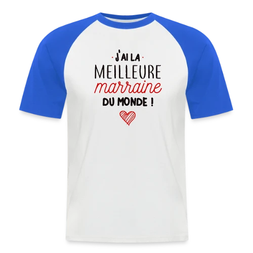 Ma Marraine, la Meilleure du Monde - T-shirt baseball manches courtes Homme