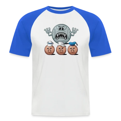 Les 3 petits cochons - T-shirt baseball manches courtes Homme