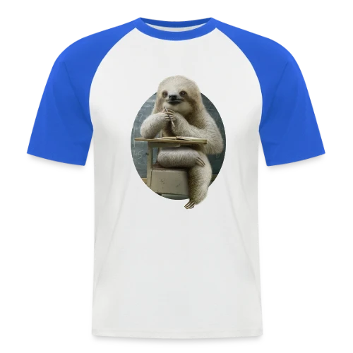 T-shirt Paresseux Studieux en Classe - T-shirt baseball manches courtes Homme