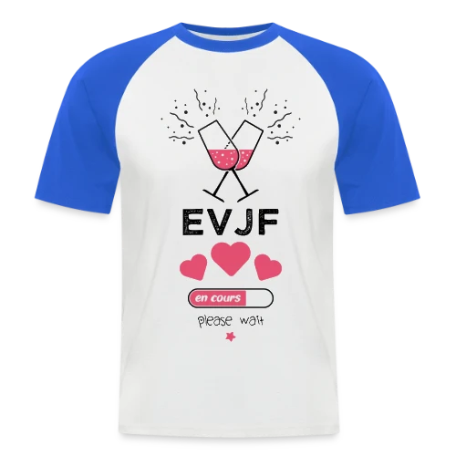 EVJF en cours, patientez ! - T-shirt baseball manches courtes Homme