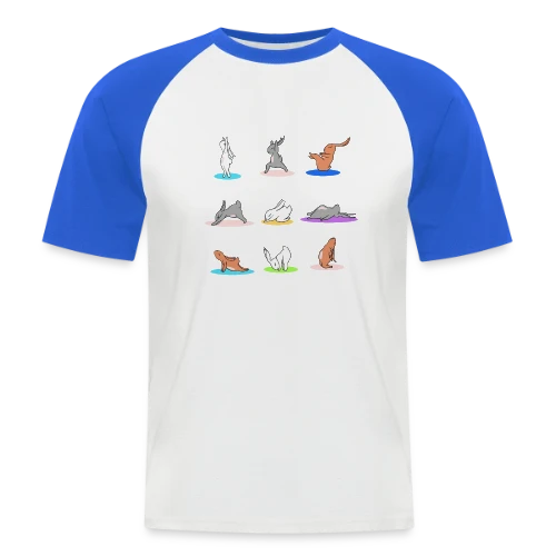 T-Shirt Lapin Yoga: Joyeuses Pâques Zen - T-shirt baseball manches courtes Homme