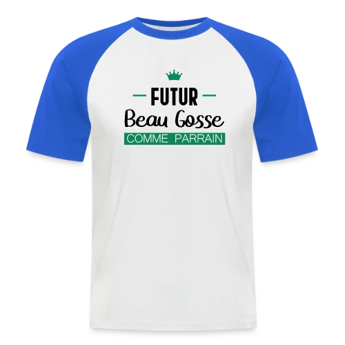 Futur Beau Gosse comme Parrain : T-shirt Humour Naissance - T-shirt baseball manches courtes Homme