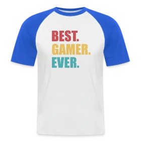 Maquette de T-shirt baseball manches courtes Homme « Esprit Gaming » à imprimer et personnaliser