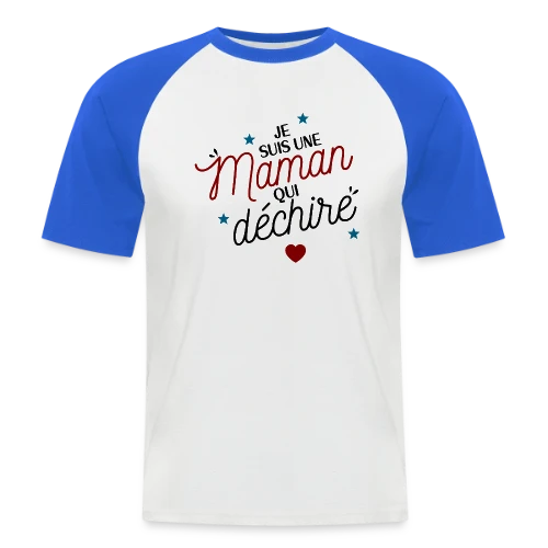 Maman qui déchire - T-shirt baseball manches courtes Homme