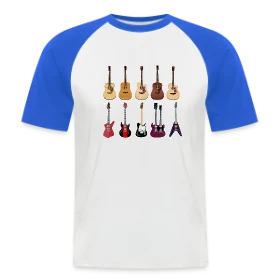 Maquette de T-shirt baseball manches courtes Homme « Je Suis Guitariste : Ma Passion, Ma Fierté » à imprimer et personnaliser