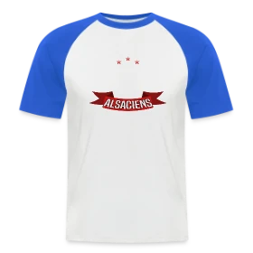 Maquette de T-shirt baseball manches courtes Homme « Fierté Alsacienne Étoilée » à imprimer et personnaliser