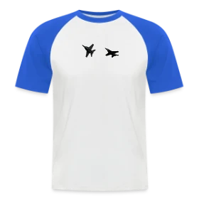 Maquette de T-shirt baseball manches courtes Homme « Chasseurs de Combat Aériens » à imprimer et personnaliser