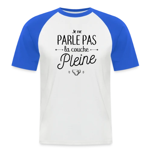 Je Ne Parle Pas La Couche Pleine - T-shirt baseball manches courtes Homme