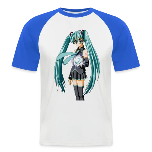 Miku Manga : Jolie Fille Style Anime Kawaii - T-shirt baseball manches courtes Homme