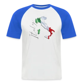 Maquette de T-shirt baseball manches courtes Homme « Italie Tricolore Élégante » à imprimer et personnaliser