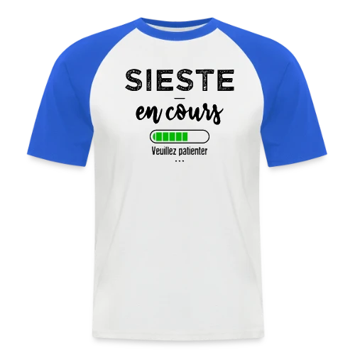 Sieste en cours, ne pas déranger ! - T-shirt baseball manches courtes Homme