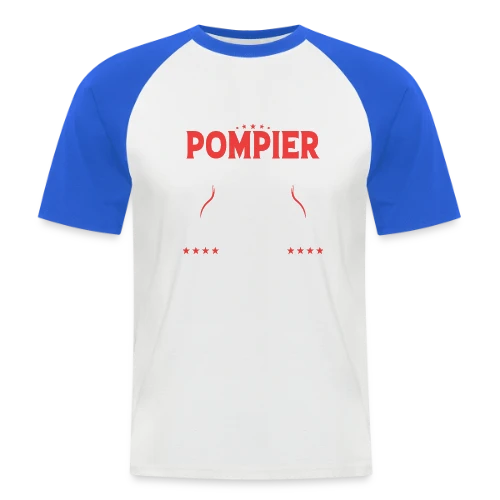Pompier en Couple - Laissez-moi Demander à Ma Femme ! Humour - T-shirt baseball manches courtes Homme
