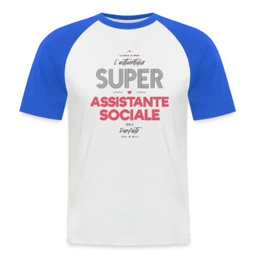 L'Authentique Super Assistante Sociale - T-shirt baseball manches courtes Homme