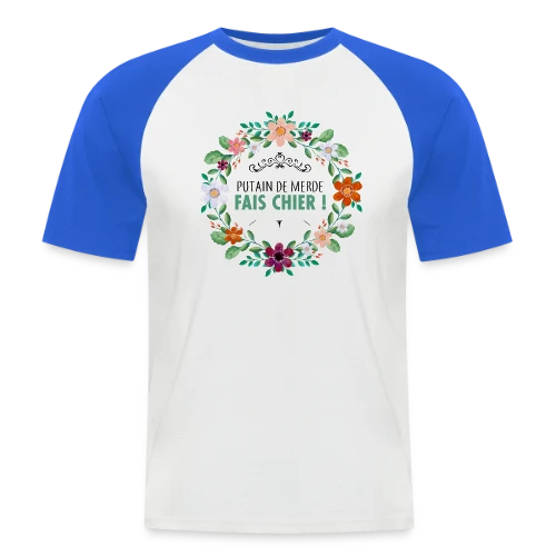 Coup de Gueule Fleuri - T-shirt baseball manches courtes Homme
